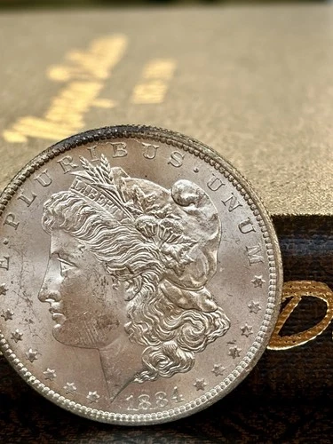 1884 CC Morgan Silver Dollar $1 Circulated 0.9 Fineness Carson City US Coin