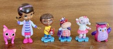 LOT of 6 Disney  Doc McStuffins  PVC Figures Puzzle Bases Cake Topper Toys