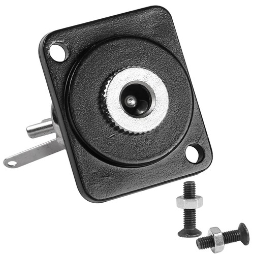 DC 5.5mm x 2.5mm Panel Mount Jack Adapter Connector 2-Pin High Current Solder