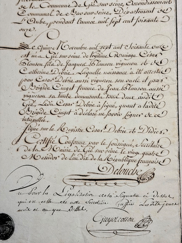 1802 Lot 3 Documents Passeport Déserteur Amnistie Naissance Gyé-sur-Seine Aube - Afbeelding 11 van 18