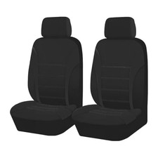 2PCS Car Front Seat Covers, Comfortable Breathable Automotive Seat Covers Black