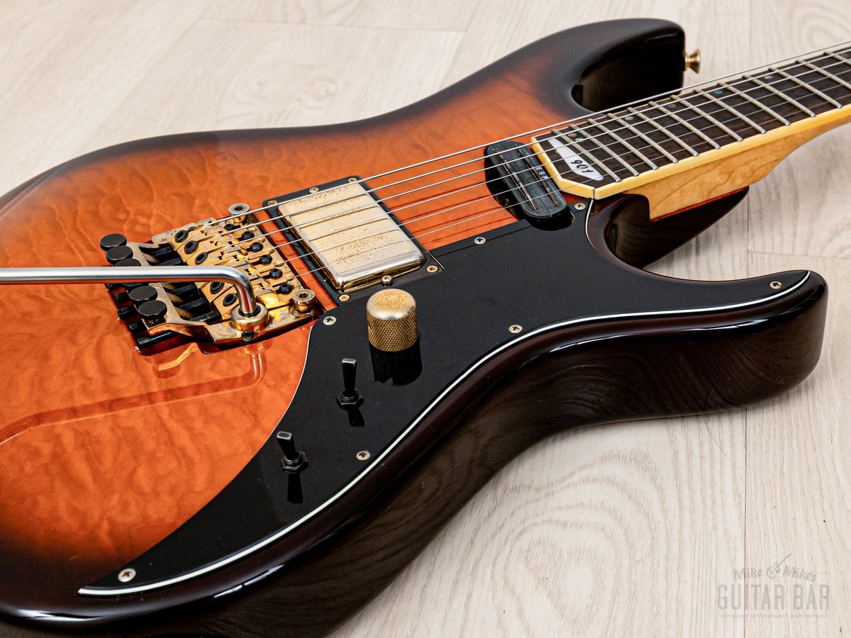 1990s ESP 901 Superstrat Quilt Maple Top Sunburst w/ Floyd Rose | eBay