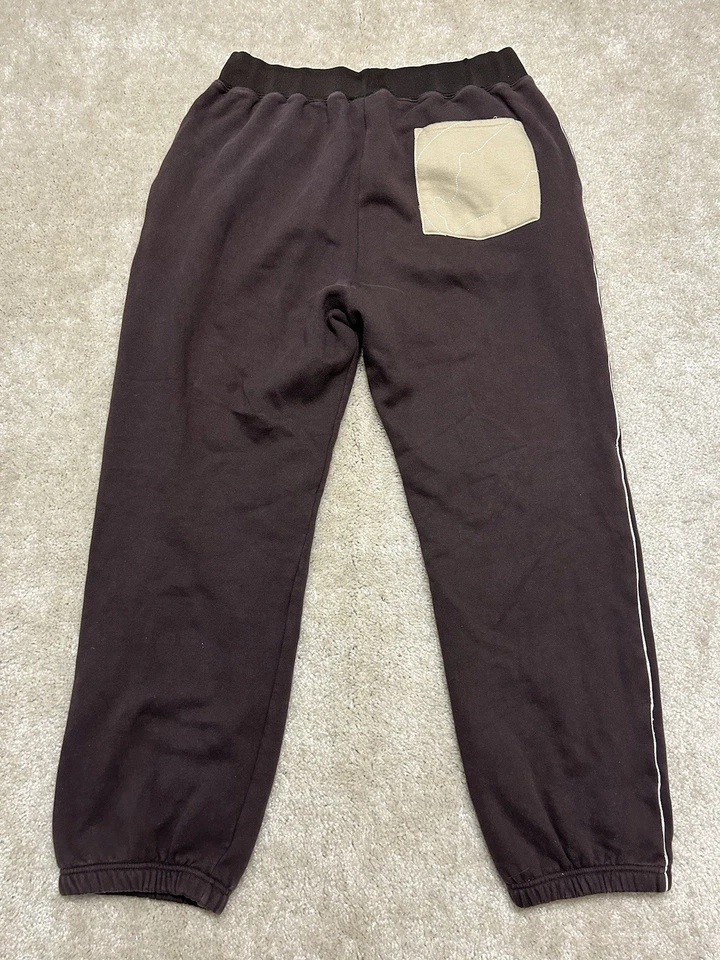 Calça de Moletom Masculina Vintage Ecko Unltd Lã Marrom Grande Perna Larga Baggy - Imagem 2 de 4