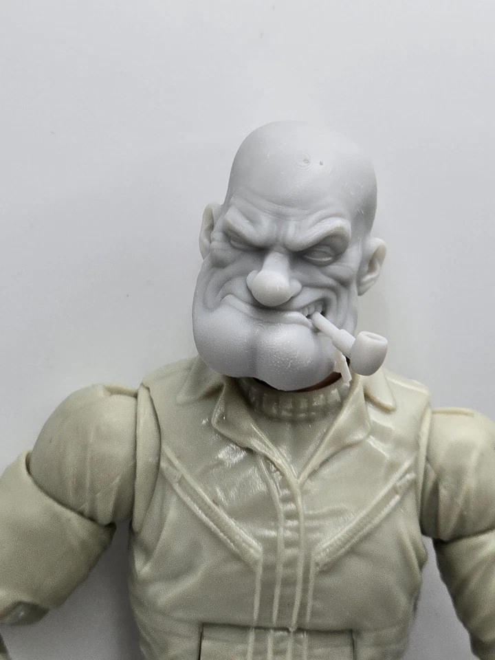 CABEÇA DE MARINHEIRO COMENDO ESPINAFRE IMPRESSA EM 3D 1:12 6" Lendas Classificadas - Imagem 2 de 4