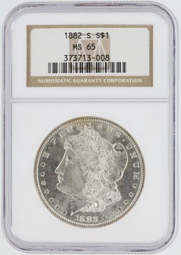 1882-S Morgan Silver Dollar NGC MS65 S$1 San Francisco Minted No Reserve