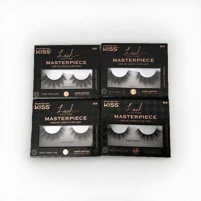Kiss Lash Couture Cruise Design Luxe Fake Lashes Hand Woven Faux Mink 4 Set Mix