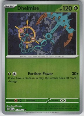 Dhelmise Reverse Holo Common ME01: Mega Evolution 018/132 NM