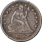 1876-P Seated Liberty Quarter PCGS VF30 Nice Eye Appeal Nice Strike