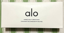 Alo Yoga Unisex Half-Crew Throwback Socks 3-Pack Grey Black White M/M NWT