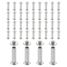 40set Phillips Chicago Screw M4x21mm Binding Post Screw, Silver