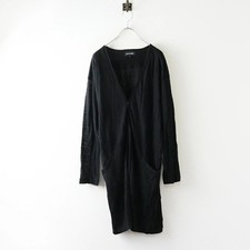 Pas de Calais Washable Linen Long Cardigan 36 Black Used Very Good Condition