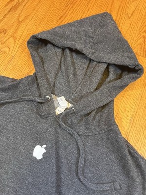 Apple Logo FLEECE HOODIE Sweatshirt Medium Independent Gray MD M Pullover Mac