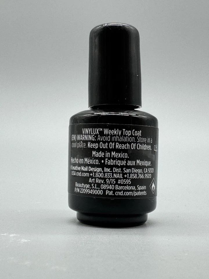 Capa superior semanal CND Vinylux secado rápido de larga duración - 0,125 oz - nueva sin caja Foto 2 de 4