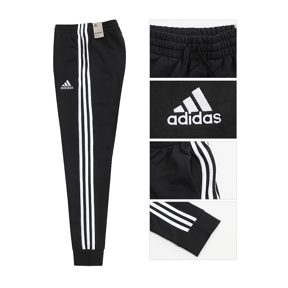 Adidas Essentials French Terry Tapered Cuff 3-Stripes Pants Men's Joggers  GK8831 | eBay