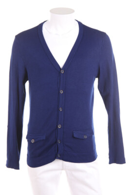 ZARA MAN Cardigan Patch Pockets L navy blue