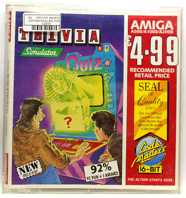 PUB TRIVIA SIMULATOR CODEMASTERS COMMODORE AMIGA GAME USED ENGLISH FR1 80851