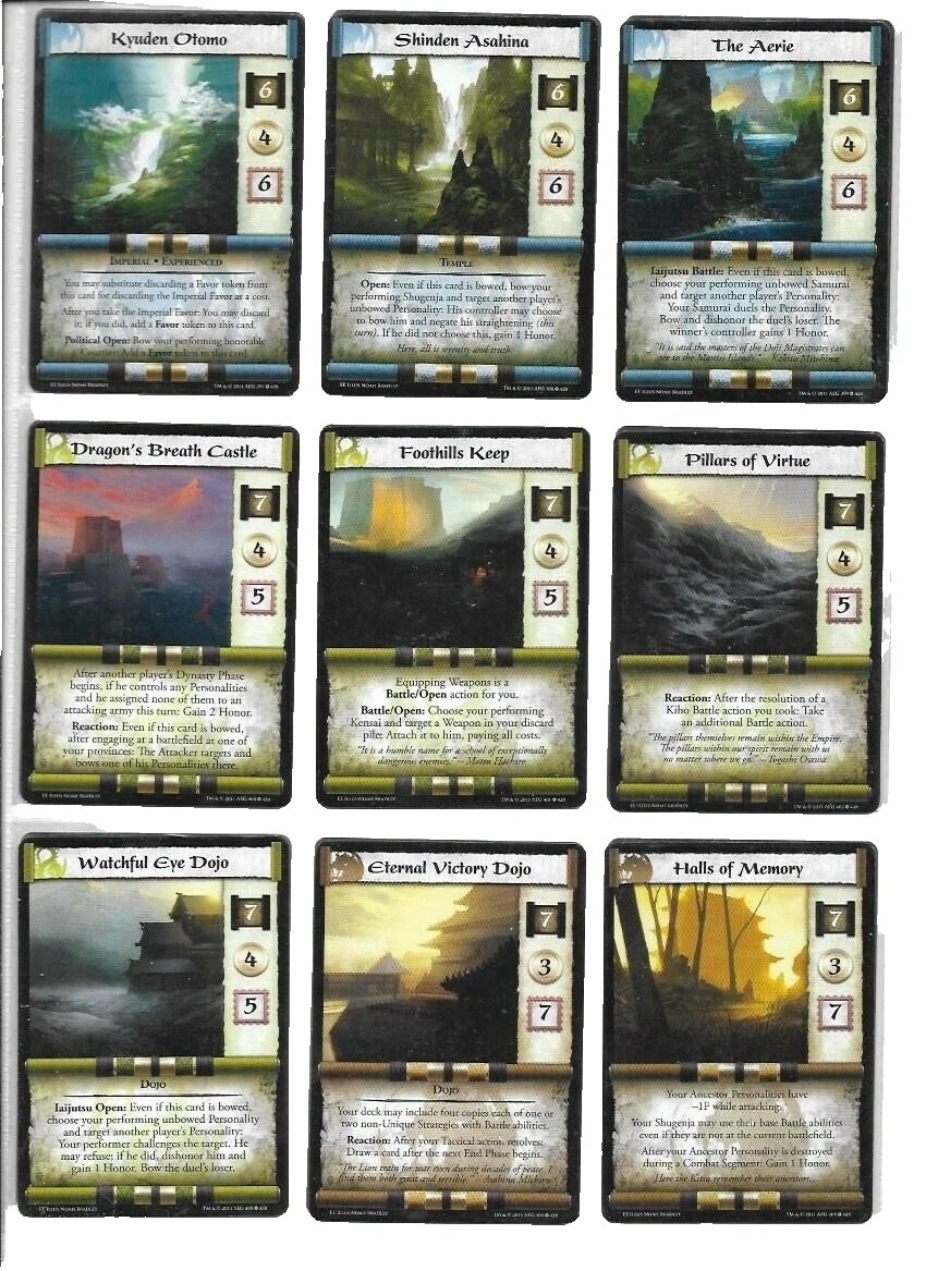 Legend of the Five Rings Game Trading Card Sets