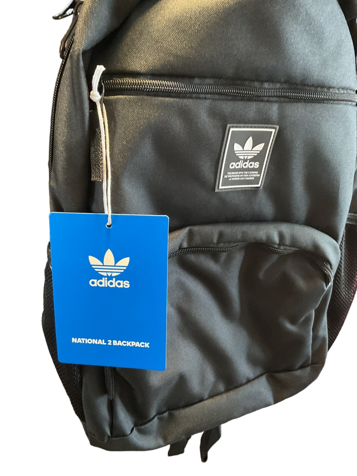 Adidas Originals National 2 Backpack Black & White Unisex Laptop Carrier Pockets
