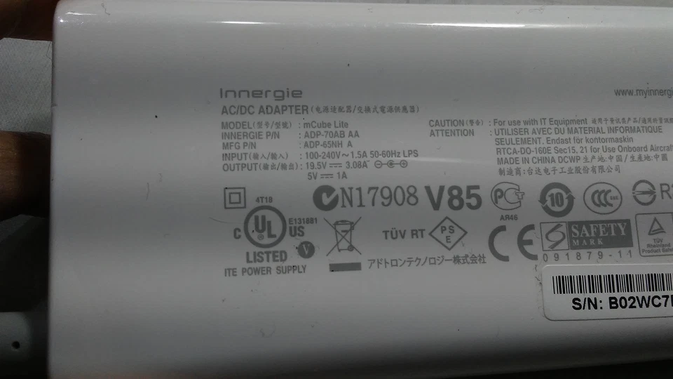 Innergie mCube Lite ADP-70AB AA 65W Universal Notebook Charger W/ 1 Tip ONLY - Image 4 of 4