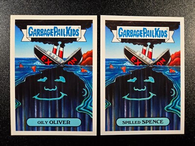 Exxon Valez Oil Spill Spoof 2 Card Set 2019 Garbage Pail Kids