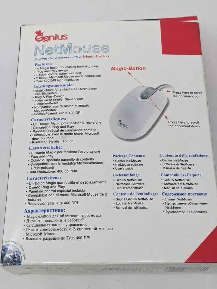 Genius NetMouse Magic Button Serial &PS/2, Supports Windows 95 - Boxed - Image 2 of 4