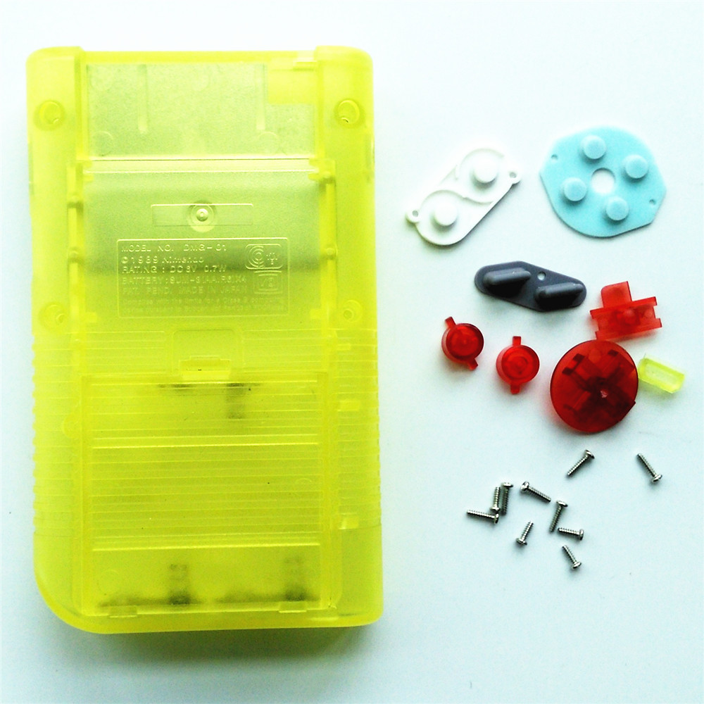 Custodia Trasparente Giallo Notte Noctilucent Per Gameboy Classic DMG, Nuova - Foto 2