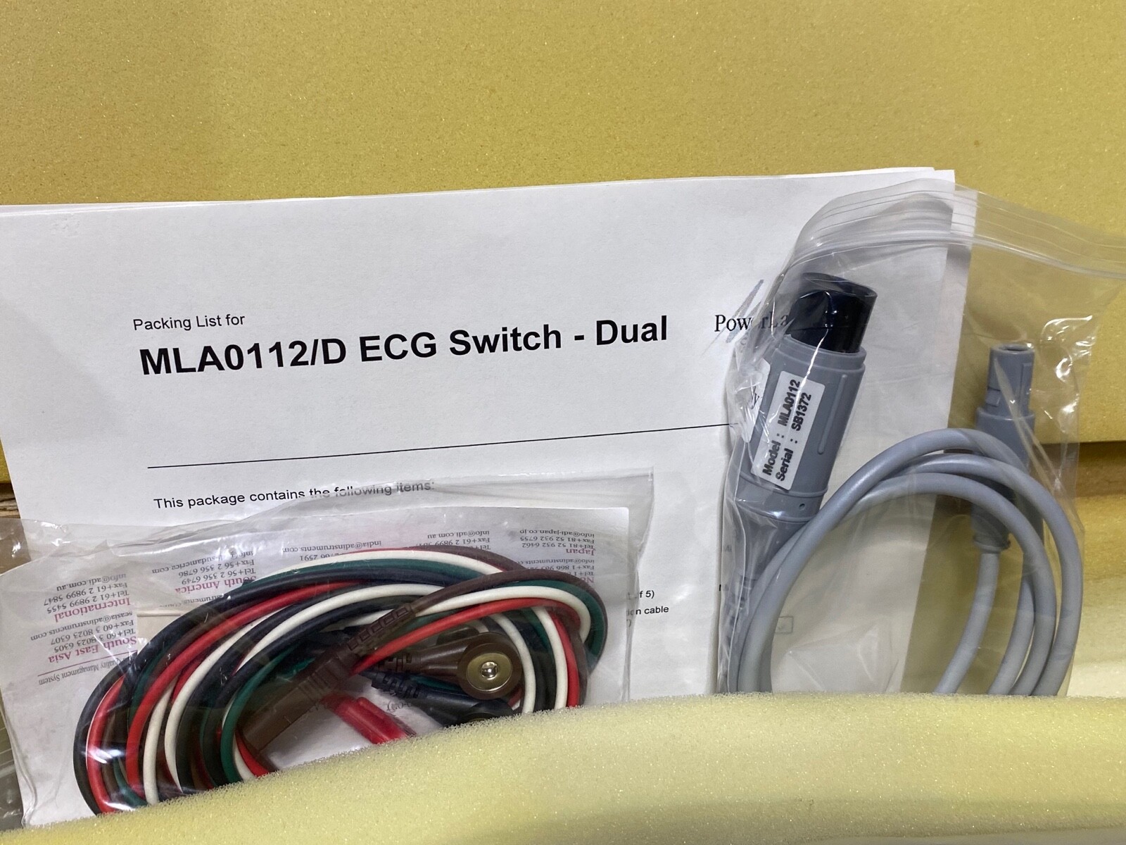 AD Instruments MLA0112 ECG Switch Box And Extra for sale online | eBay