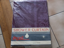 Vinyl Shower Curtain 70" x 72" Deep Purple w/Geometric Design USA