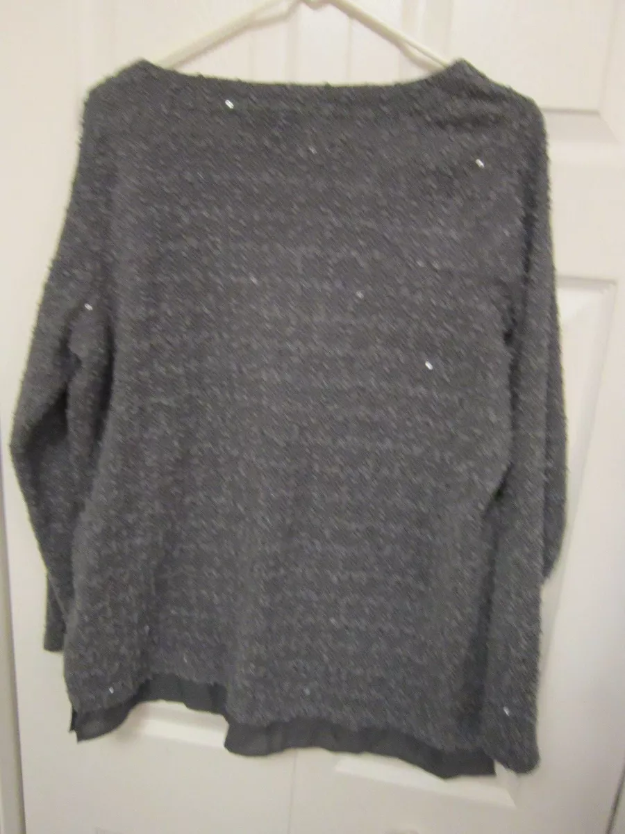Grey sparkle deals sweater
