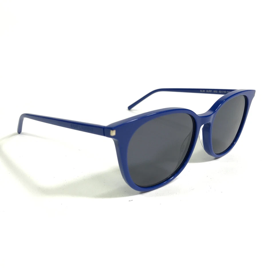 Saint Laurent Sunglasses SL38 SURF 002 Blue Horn Rim Frames with Blue Lenses Foto 2 de 4