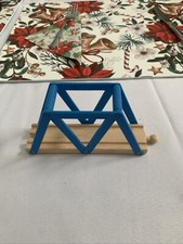 Early 2000s Wooden Railway Train Track Blue Bridge  For Thomas And Brio Sets