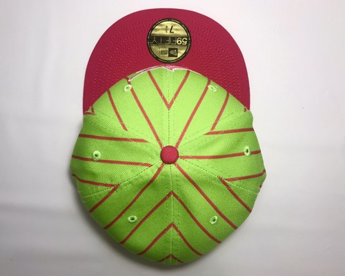 59Fifty Fitted Hat Size 7 3/4 Men's MLB Florida Marlins Bubblegum BLC Watermelon - Picture 10 of 14