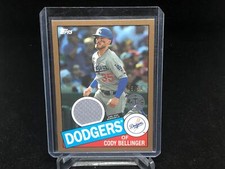 CODY BELLINGER 2020 TOPPS SERIES ONE 1985 35TH ANNIV GOLD GAME USED JERSEY /50