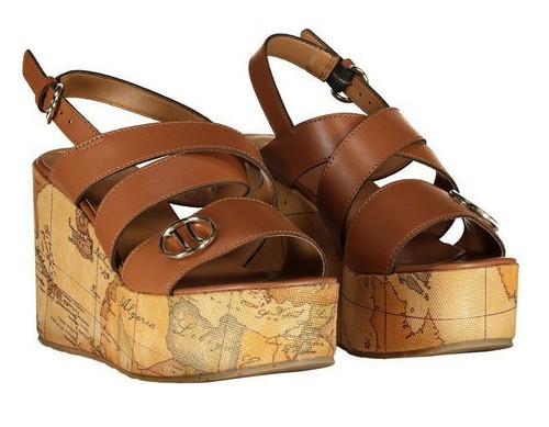 ALVIERO MARTINI 1° CLASSE Z E385 8578 SANDALI SCARPE DONNA ZEPPA FIBBIA  LOGO | eBay