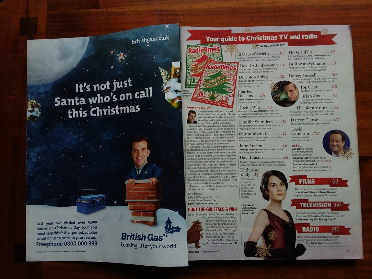 RADIO TIMES Xmas Magazine 2011 Double Issue London/Anglia/Midlands BBC TV