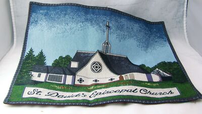 St.Davids Bischöfliche Kirche Tuch Tapestry Needlepoint Look Set 4 Tischsets