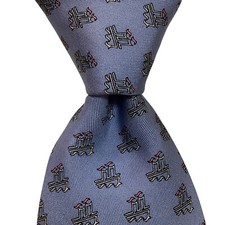 VINEYARD VINES Custom Men's 100 Silk Necktie Designer STEAMBOATS Blue/Pink GUC