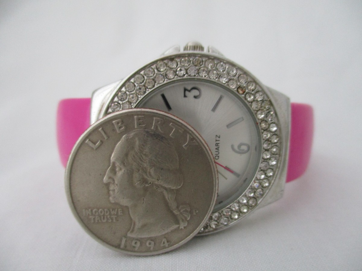 Studio Time Women's Analog Watch Pink Cuff Band Quartz Fashion View 5
