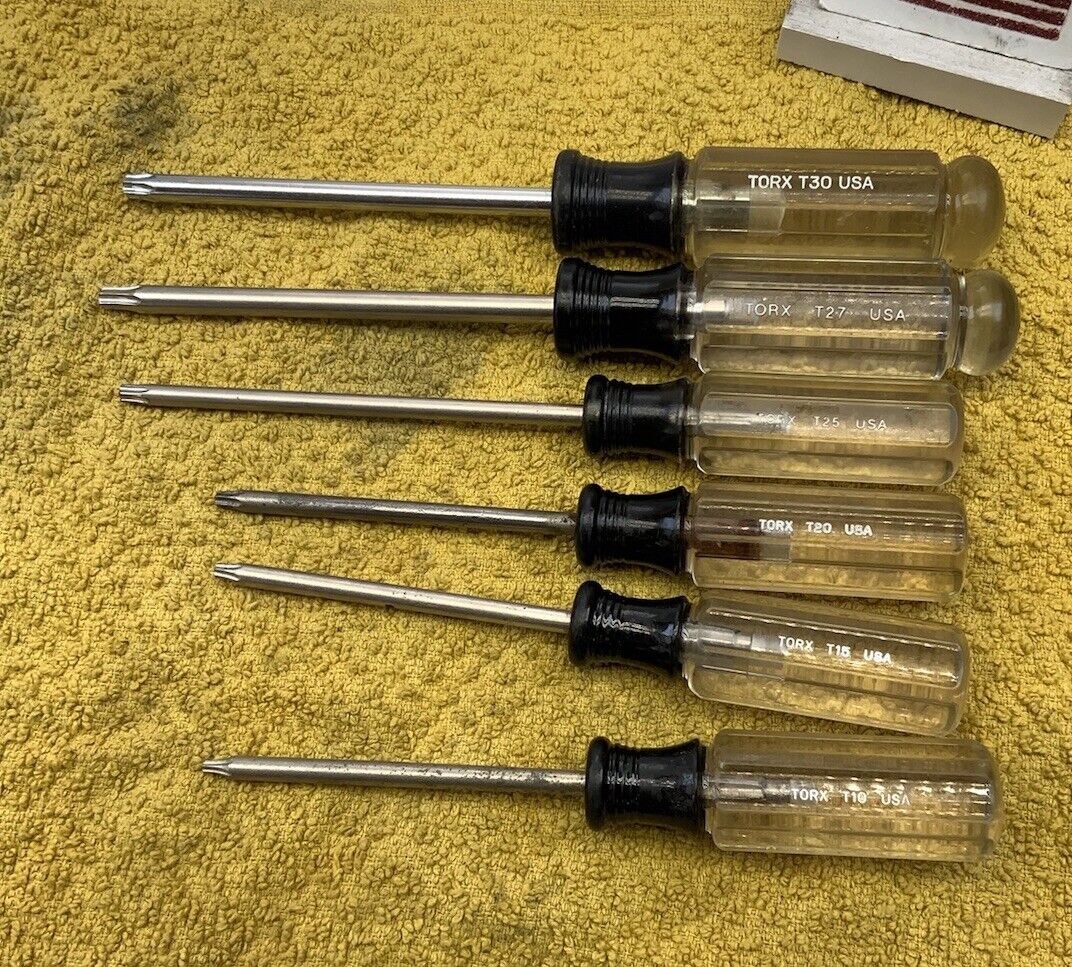 Craftsman 6pc Torx Screwdriver Set, T10, T15, T20, T25, T27, T30 USA Blue Tag Craftsman 6pc Torx Screwdriver Set, T10, T15, T20, T25, T27, T30 USA Blue Tag