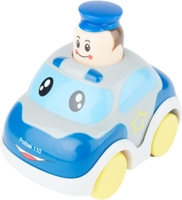 Drück & Los Flitzer Feuerwehr o. Polizeiauto Aufzieh- Spielzeug Press & Go Auto