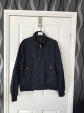 DIVANO Men’s Bomber Jacket Size M Blue High Collar Zip Fastening