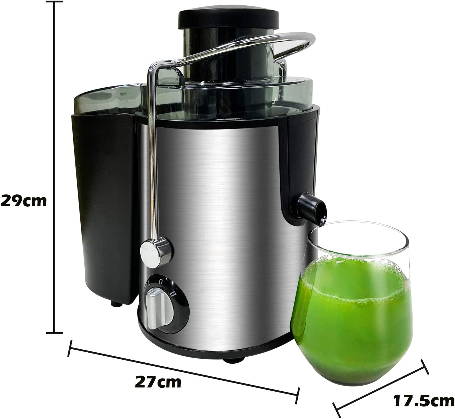Advwin 600W 1.5L Stainless Steel Electric Juicer Fruit Vegetable Juice