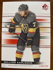 19-20 UD SP Authentic Hockey Red Limited 13 William Karlsson