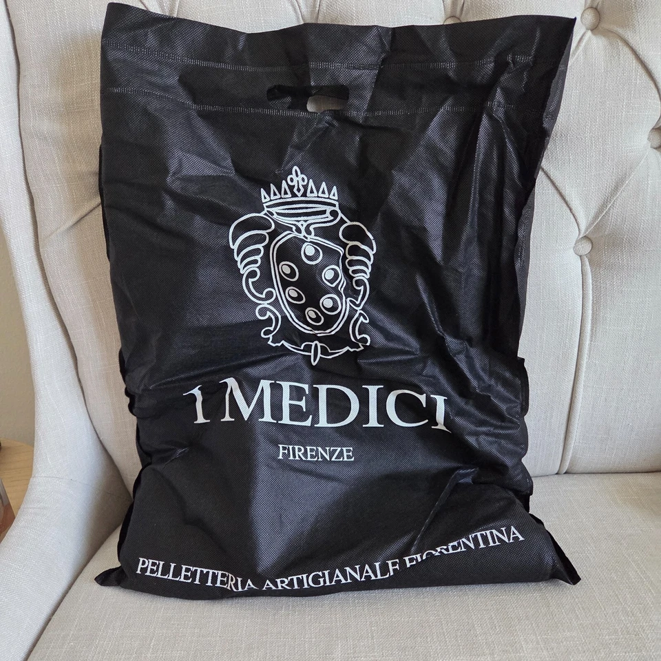 MEDICI FIRENZE ITALY FLORENCE GENUINE LEATHER LIGHT TAN TOTE SHOULDER BAG NWT - Image 2 of 3