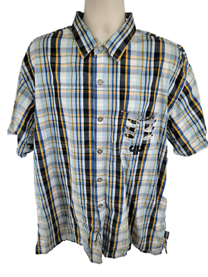 Pelle Pelle Shirt L Short Sleeve Plaid Button-up | eBay