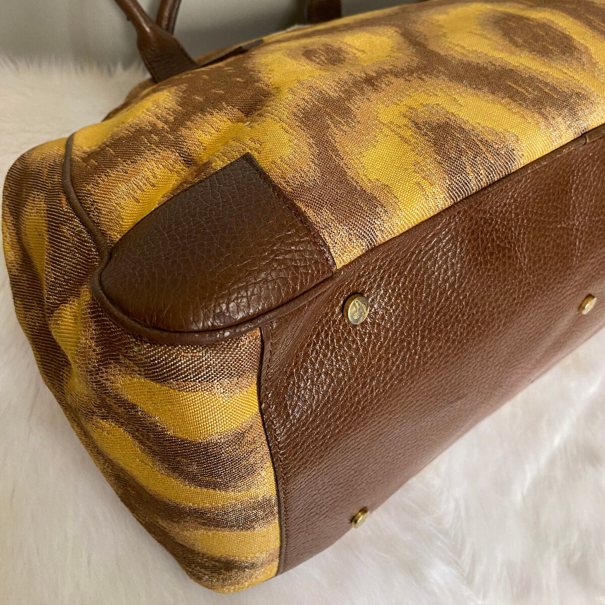 VIVIENNE WESTWOOD Vintage Large Brown Yellow Safari Bowler VIVIENNE WESTWOOD Vintage Large Brown Yellow Safari Bowler