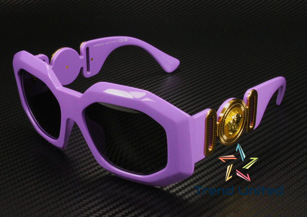 Versace purple sunglasses with iconic jellyfish