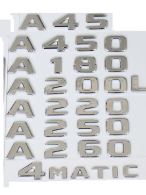 Chrome W176 W177 A200d A210 A220 A220d A250 A250e A250d 4MATIC Emblems
