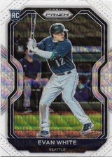 EVAN WHITE - 2021 Panini Prizm White Wave Parallel #89 - Seattle Mariners