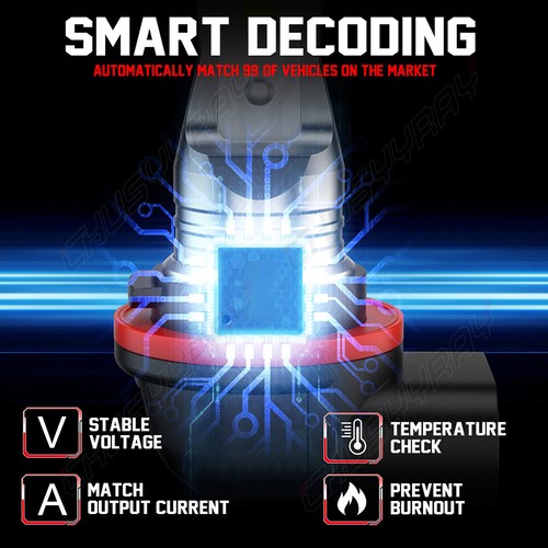 Fit Honda Foreman Rubicon 500 Rancher 420 12v pair 3pins LED Headlight Bulbs - Picture 8 of 10